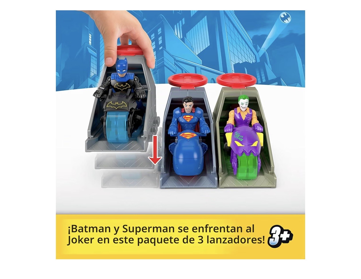 Fisher-Price Imaginext DC Super Friends Launcher Set con figura de acción de 3 pulgadas y vehículo de juguete, — foto 3