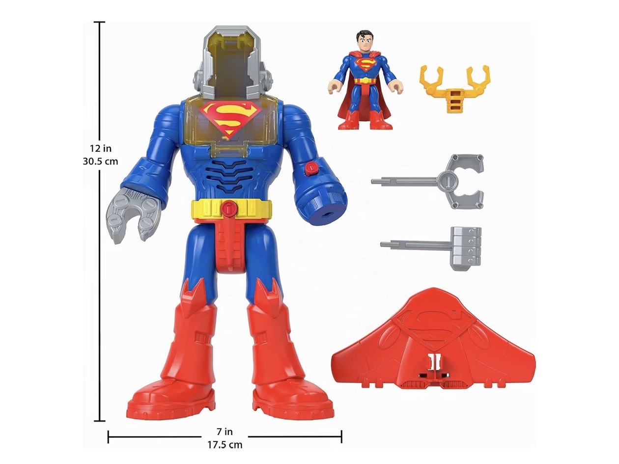 Fisher-Price Imaginext DC Super Friends Superman juguete Insider & Exo Suit Superman Robot de 12 pulgadas con luces — foto 2