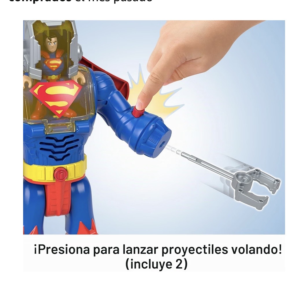 Fisher-Price Imaginext DC Super Friends Superman juguete Insider & Exo Suit Superman Robot de 12 pulgadas con luces — foto 6