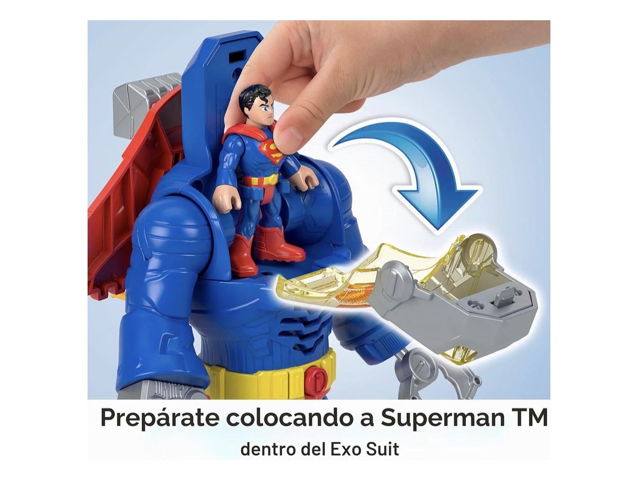 Fisher-Price Imaginext DC Super Friends Superman juguete Insider & Exo Suit Superman Robot de 12 pulgadas con luces — foto 4