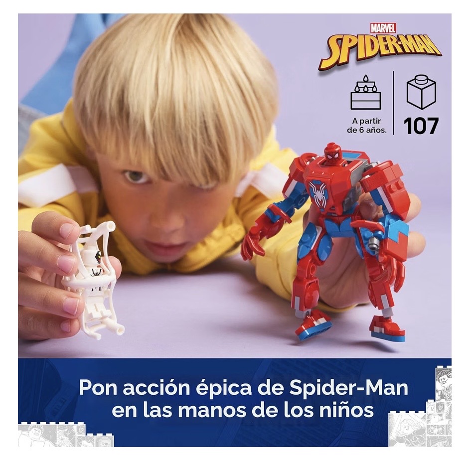 LEGO Marvel Spider-Man Mech vs Anti-Venom - Juego de juguetes de construcción – Juguete de Spider-Man para niños — foto 2